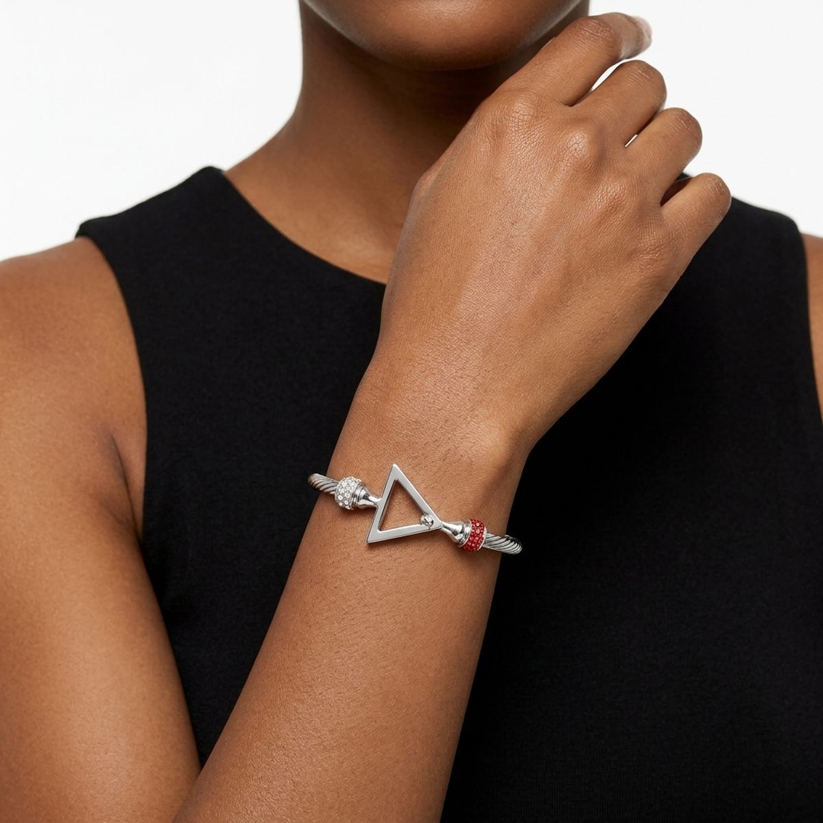 DST Delta Silver Twisted Cable Bangle Bracelet – chiquestyles