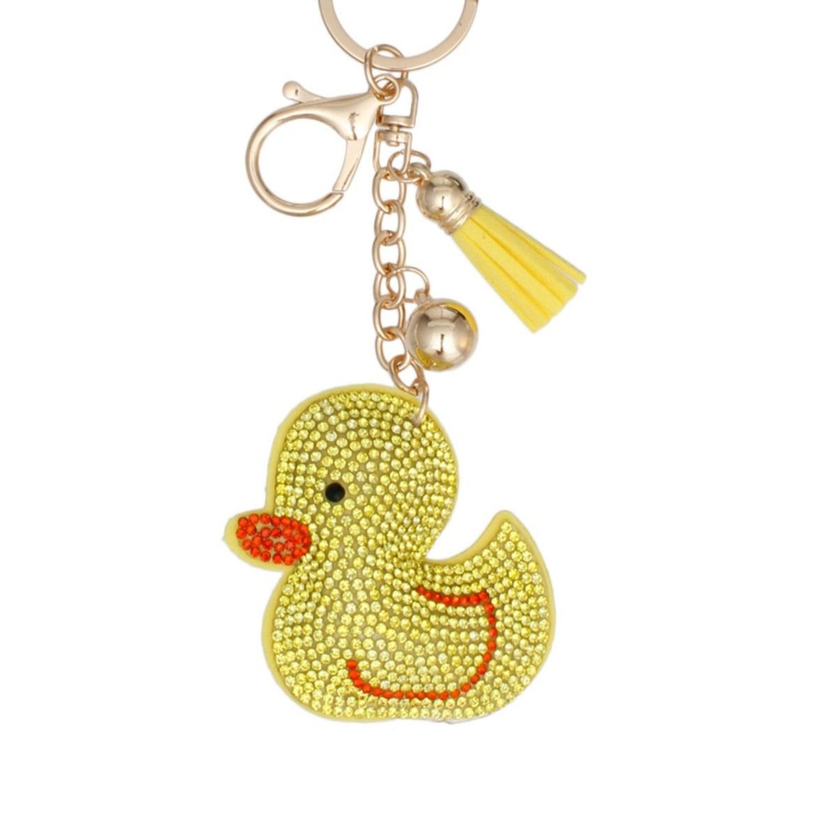 Keychain Cute Yellow Ducky Rhinestone Bag Charm