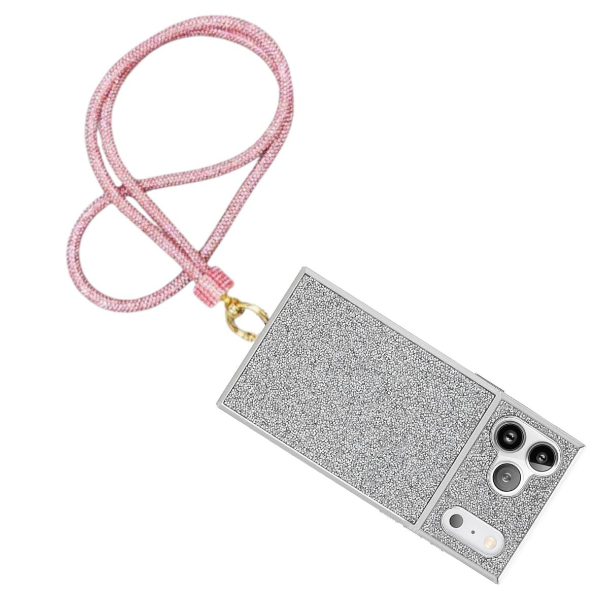Rhinestone Long Phone Strap Pink Bling Lanyard