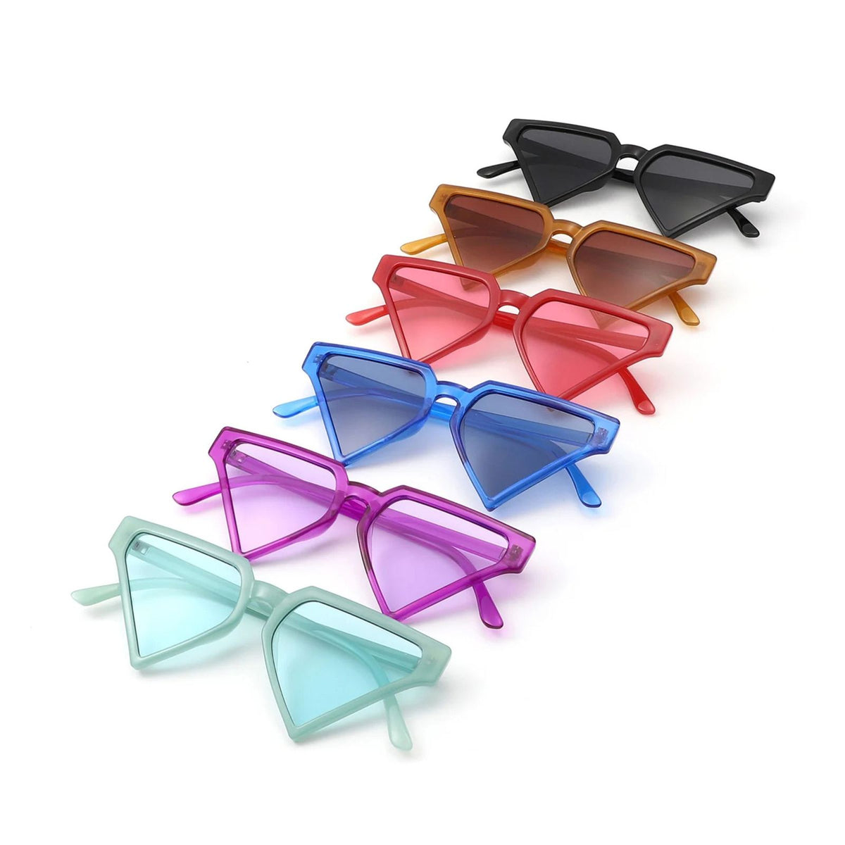 Sunglasses Purple Triangle Pointed for Women