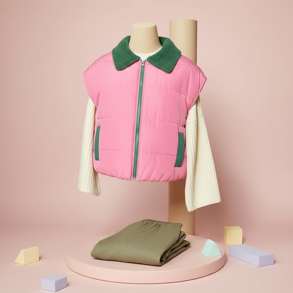 AKA Sorority Shearling Collar Puffer Vest Women