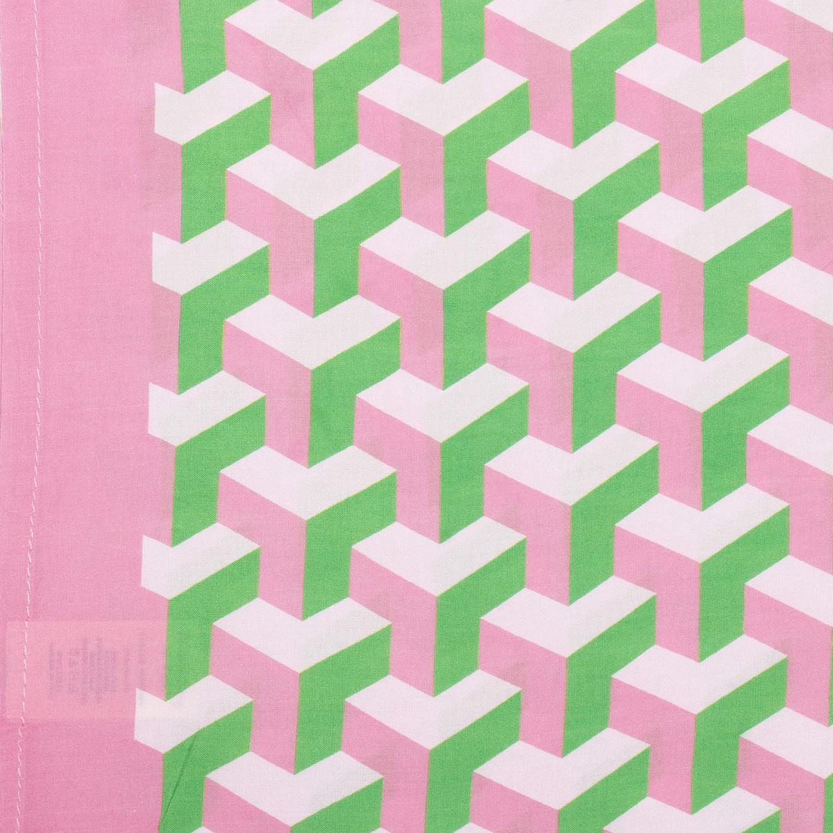 Summer Kimono Pink Green Block Print Women