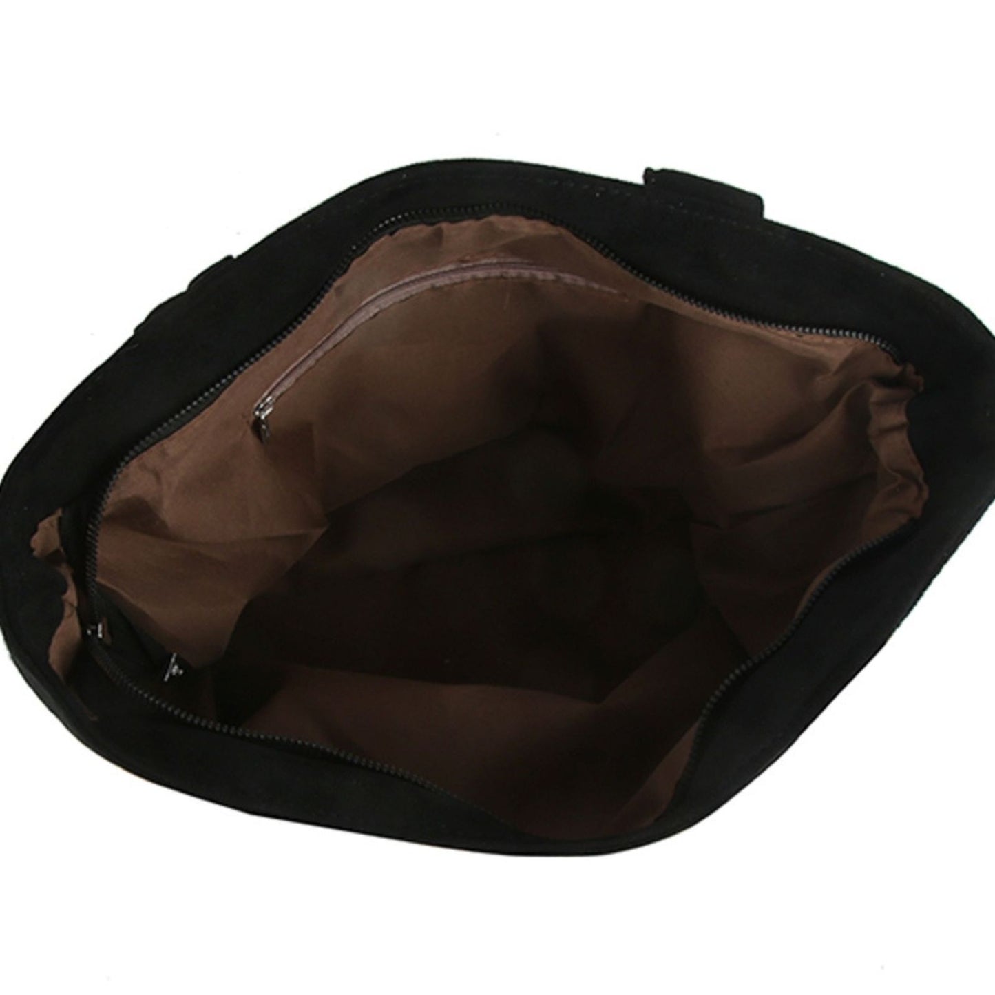 Tote Bag Yellow Suede Black Trim Shoulder Purse