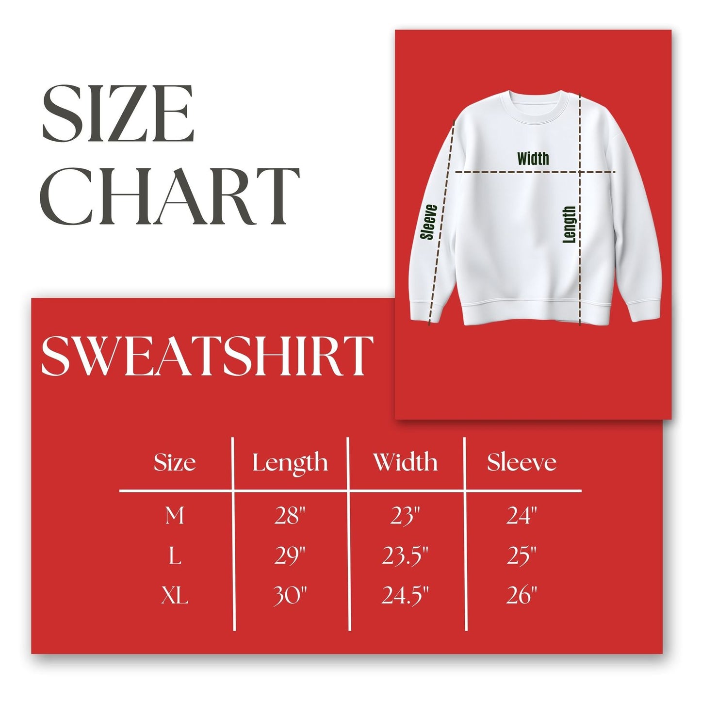 DST Greek Gear L Red Embroidered Crew Sweatshirt
