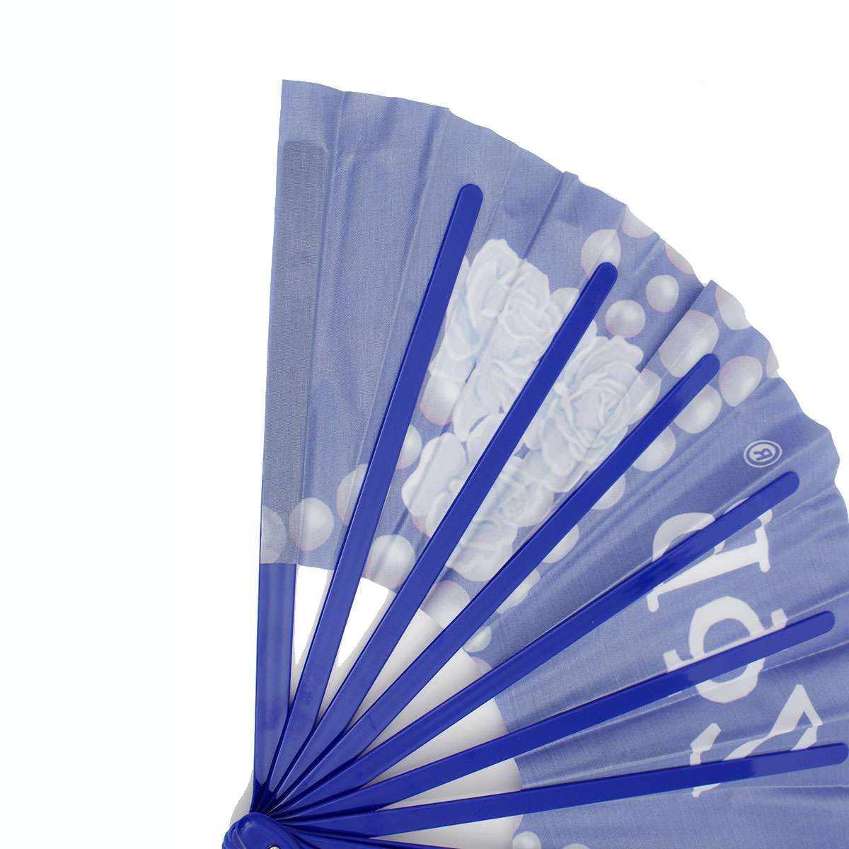 ZPB Sorority Large Floral Pearl Print Fabric Fan