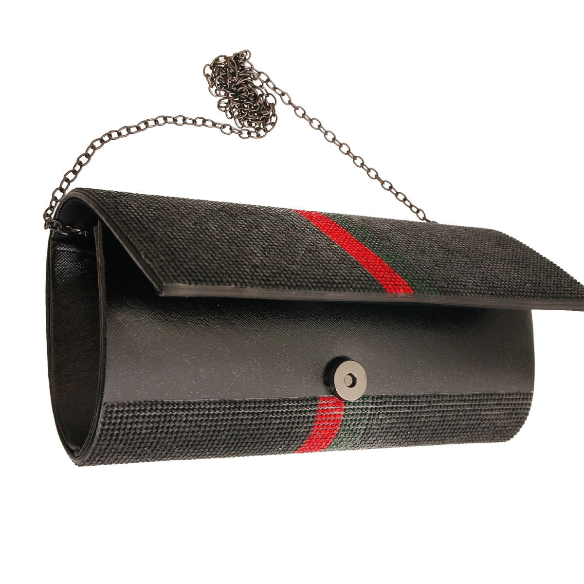 Black Designer Style Rounded Clutch|9.75 x 4.25 x 2 inches - Premium Wholesale Fashion Accessories from Pinktown - Just $34! Shop now at chiquestyles