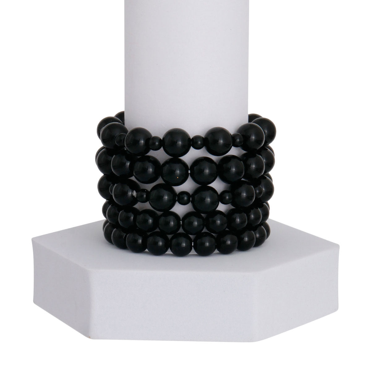 5 Pcs Black Pearl Bracelets|Stretch to Fit - Premium Wholesale Jewelry from Pinktown - Just $6! Shop now at chiquestyles