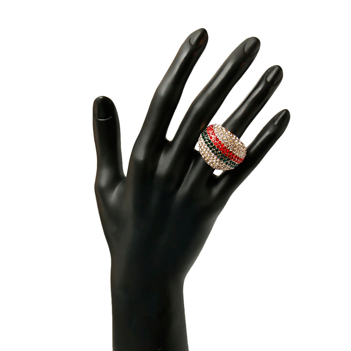 Pave Rhinestone Dome Cocktail Ring|Stretch to Fit - Premium Wholesale Jewelry from Pinktown - Just $12! Shop now at chiquestyles