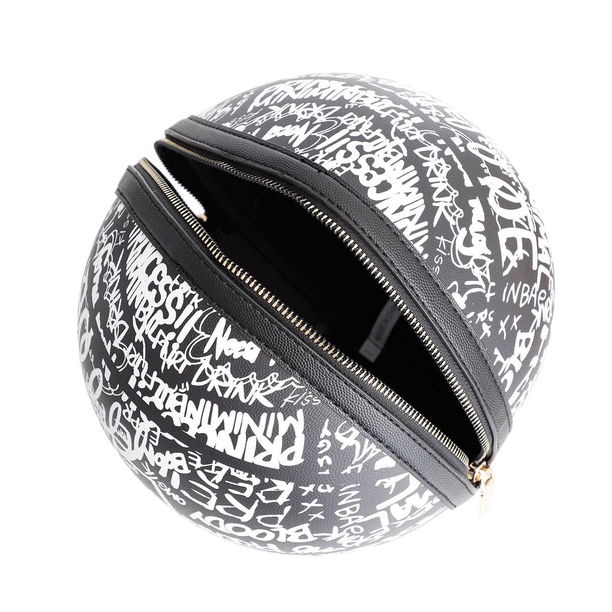 Black and White Graffiti Basketball Bag|8.5 x 8.5 x 8.5 inches - Premium Wholesale Fashion Accessories from Pinktown - Just $66! Shop now at chiquestyles