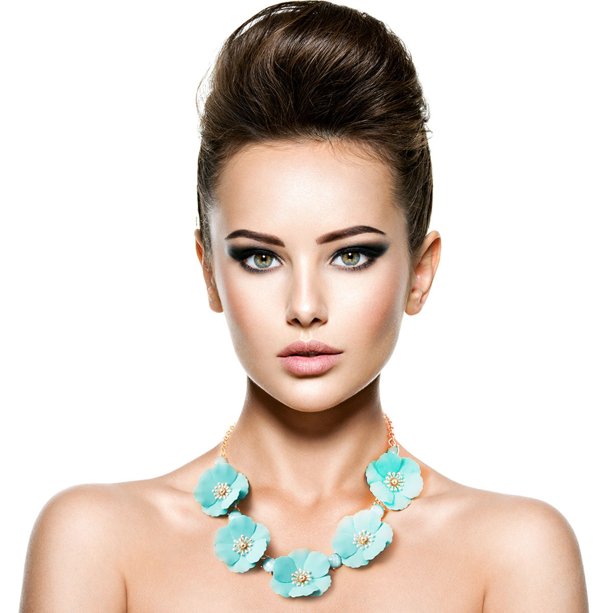 Mint Flower Necklace Set|18 inches - Premium Wholesale Jewelry from Pinktown - Just $16! Shop now at chiquestyles