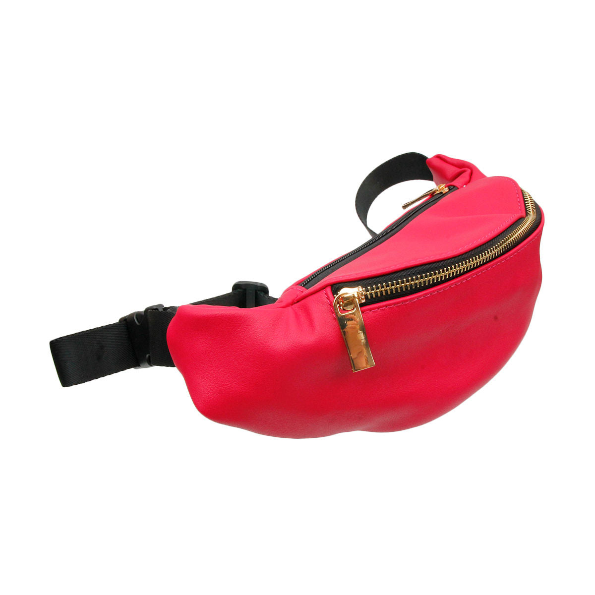 Fuchsia Vegan Leather Fanny Pack|14.6 x 2.4 x 4.6 inches - Premium Wholesale Fashion Accessories from Pinktown - Just $33! Shop now at chiquestyles