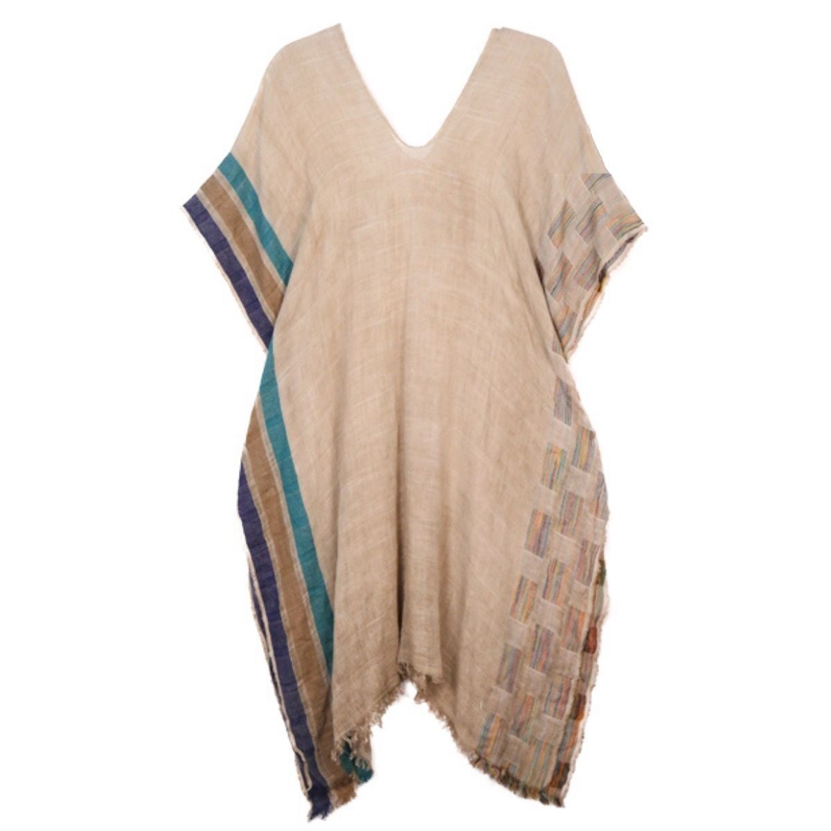 Taupe Rainbow Weave Kaftan|37.4 x 29.5 inches - Premium Wholesale Boutique Clothing from Pinktown - Just $22! Shop now at chiquestyles