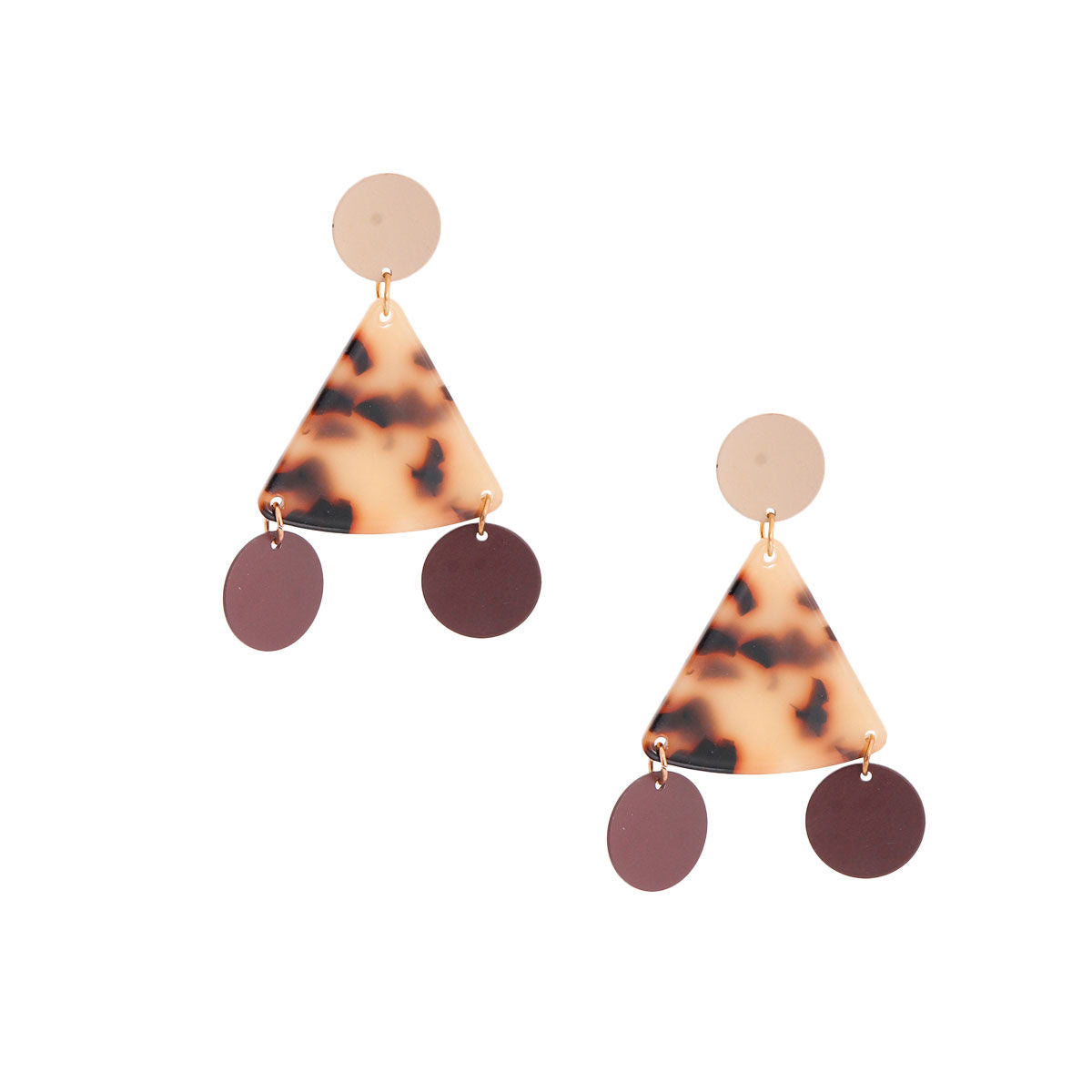 Triangle Tortoiseshell Earrings|2.75 inches - Premium Wholesale Jewelry from Pinktown - Just $6! Shop now at chiquestyles