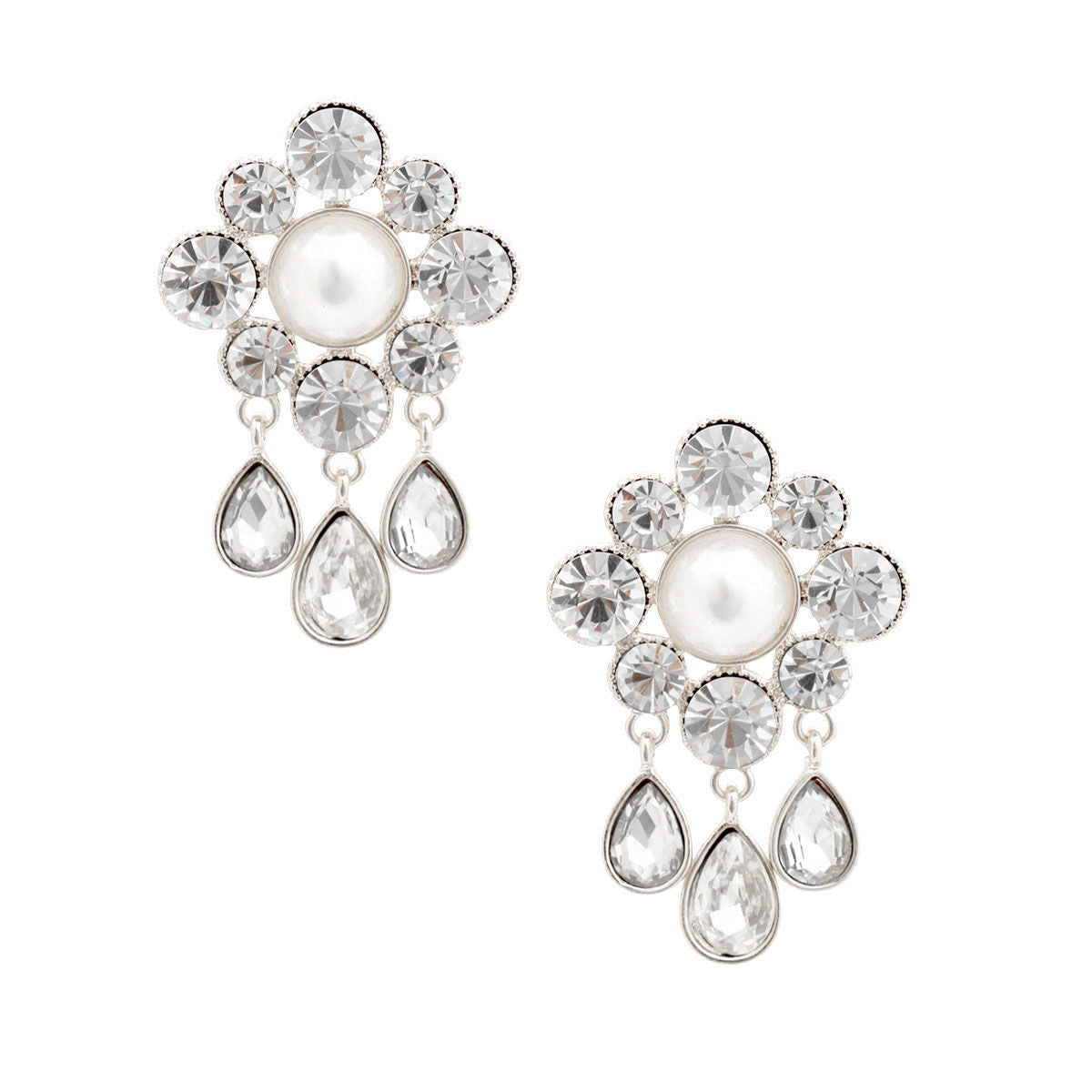 Silver Antique Flower Studs|2.15 inches - Premium Wholesale Jewelry from Pinktown - Just $12! Shop now at chiquestyles