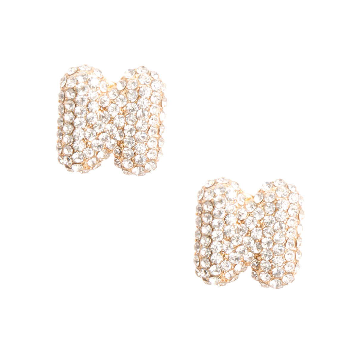 Letter N Rhinestone Studs|.85 inches - Premium Wholesale Jewelry from Pinktown - Just $11! Shop now at chiquestyles