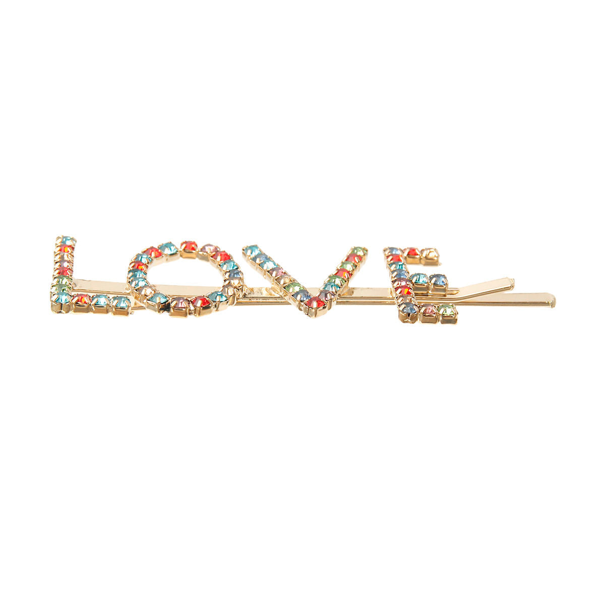 Multi Color LOVE Bobby Pin|2.75 inches - Premium Wholesale Fashion Accessories from Pinktown - Just $6! Shop now at chiquestyles