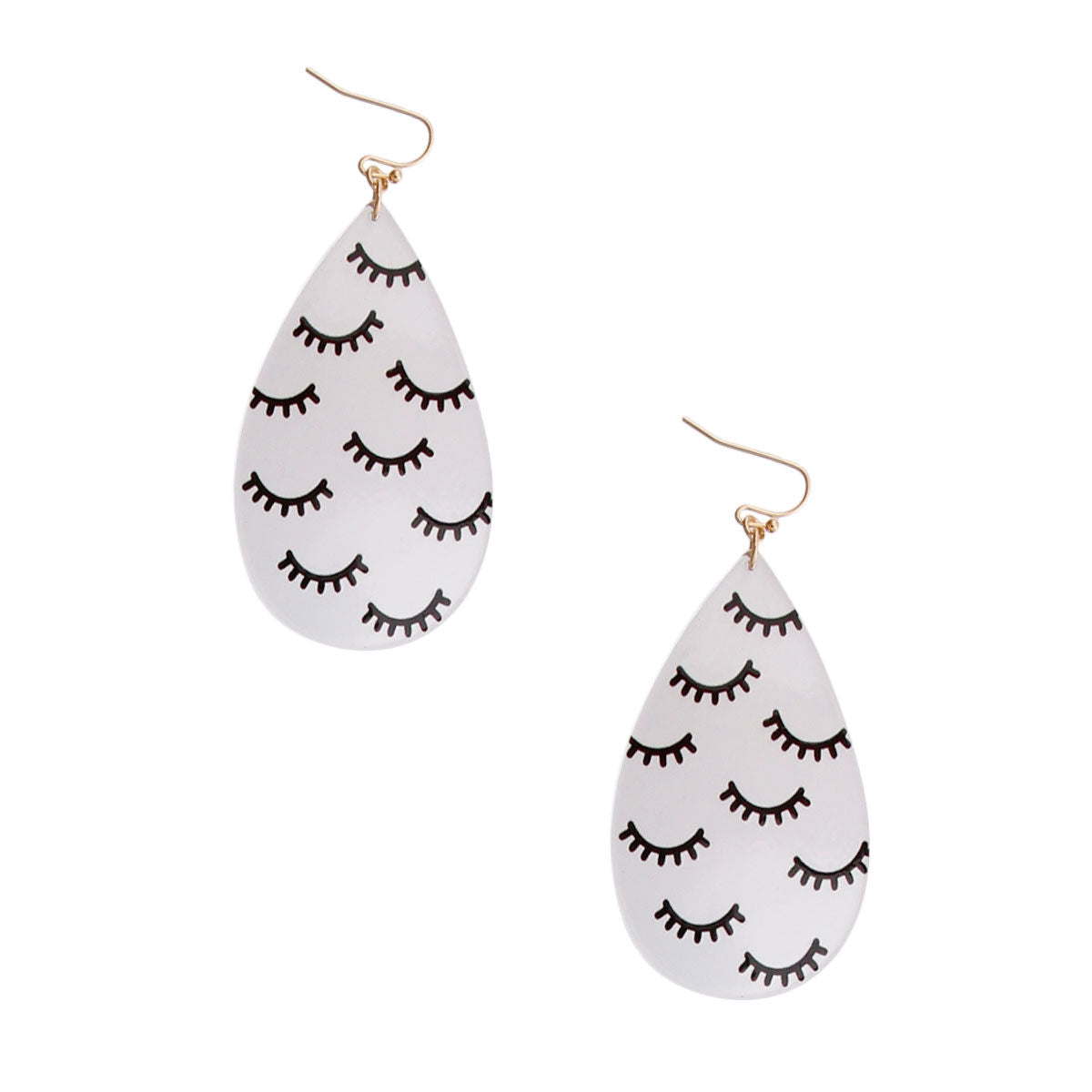 Black Eyelashes Teardrop Earrings|2.5 inches - Premium Wholesale Jewelry from Pinktown - Just $10! Shop now at chiquestyles
