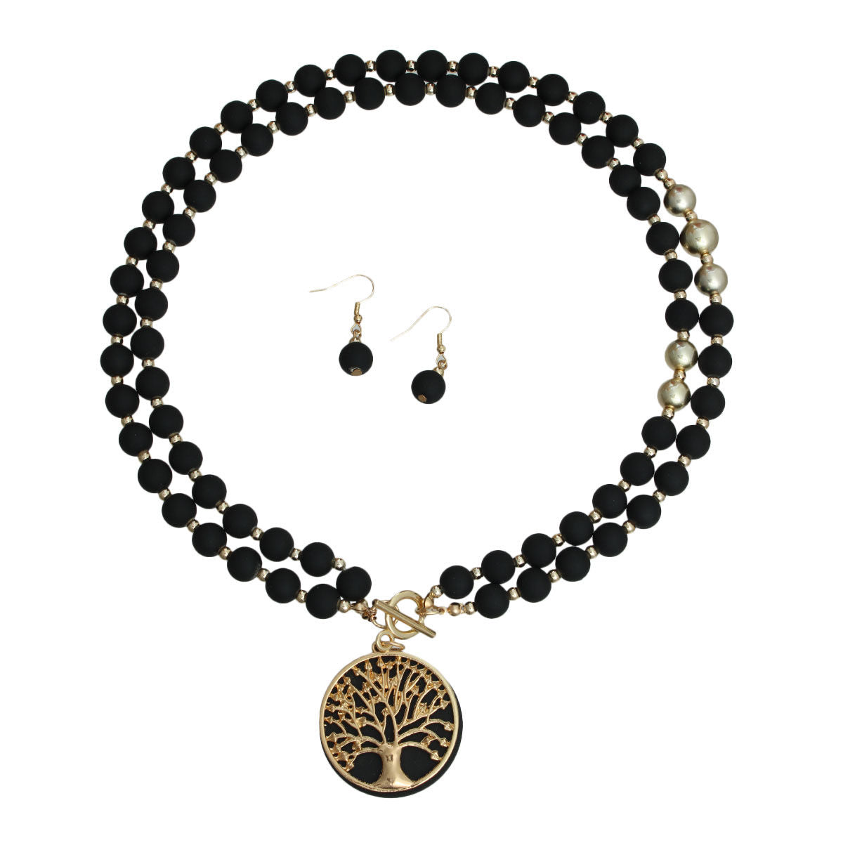 Matte Black Tree of Life Necklace|20 inches - Premium Wholesale Jewelry from Pinktown - Just $16! Shop now at chiquestyles