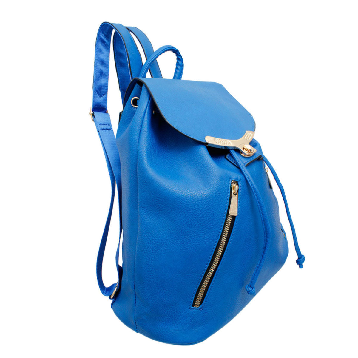 Blue Zipper Pocket Backpack|15.5 x 13 x 7 inches - Premium Wholesale Fashion Accessories from Pinktown - Just $36! Shop now at chiquestyles