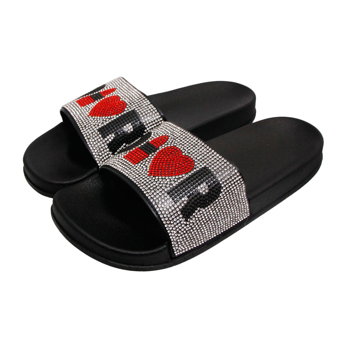 Size 12 Silver D Designer Slides|Size 12 - Premium Wholesale Fashion Accessories from Pinktown - Just $22! Shop now at chiquestyles