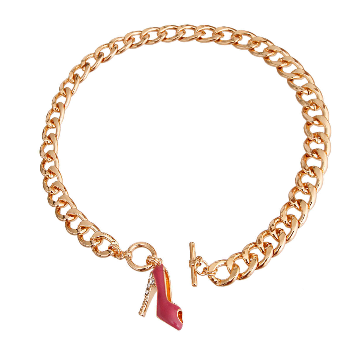 Pink Boutique High Heel Necklace|18 inches - Premium Wholesale Jewelry from Pinktown - Just $9! Shop now at chiquestyles