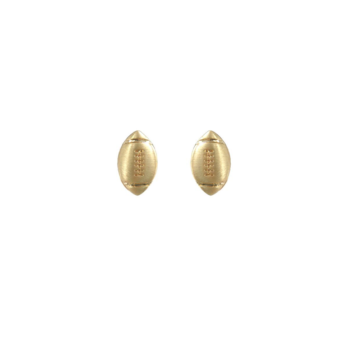 Matte Gold Football Studs|.5 inches - Premium Wholesale Jewelry from Pinktown - Just $6! Shop now at chiquestyles
