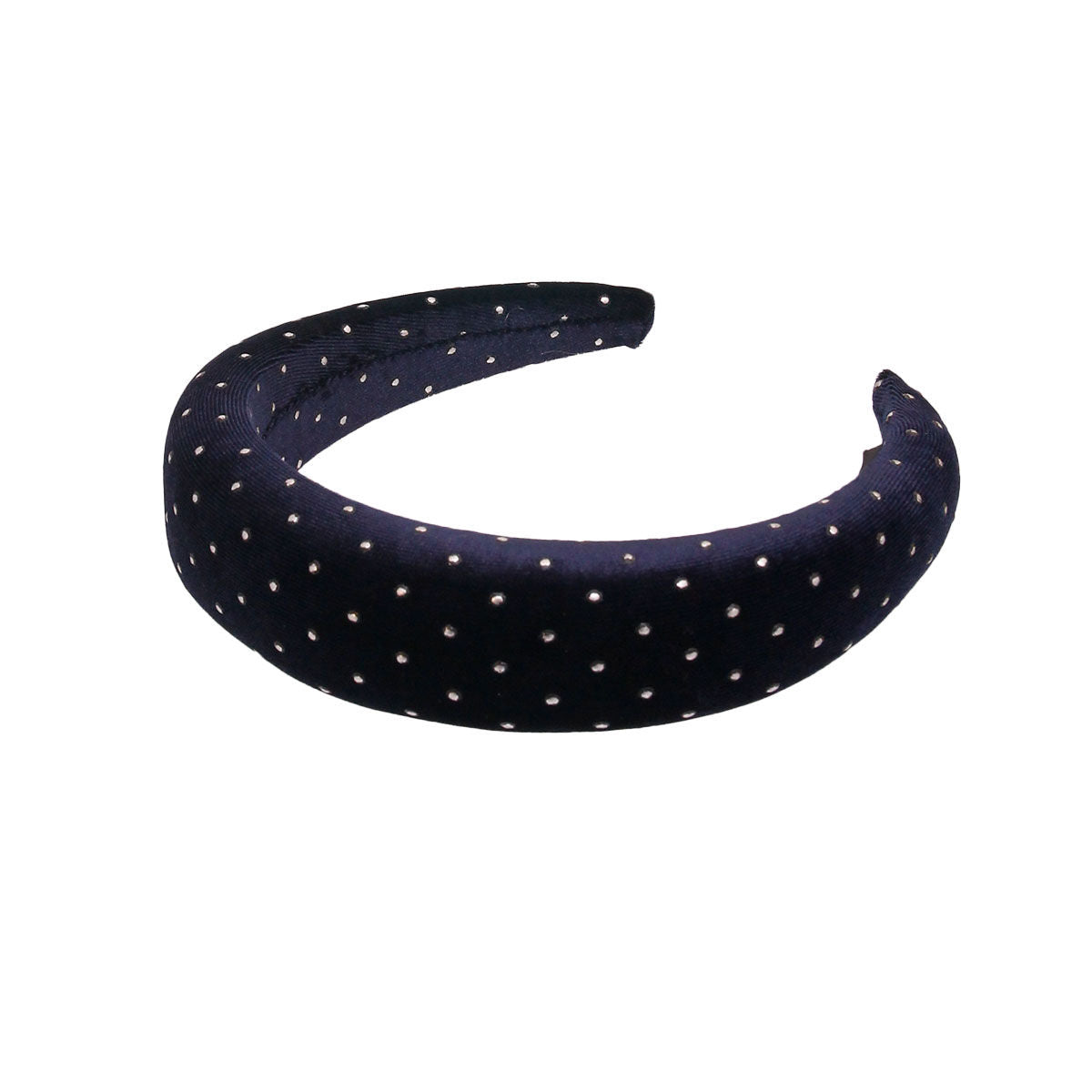 Navy Velvet Silver Stud Headband|Adjustable - Premium Wholesale Fashion Accessories from Pinktown - Just $9! Shop now at chiquestyles