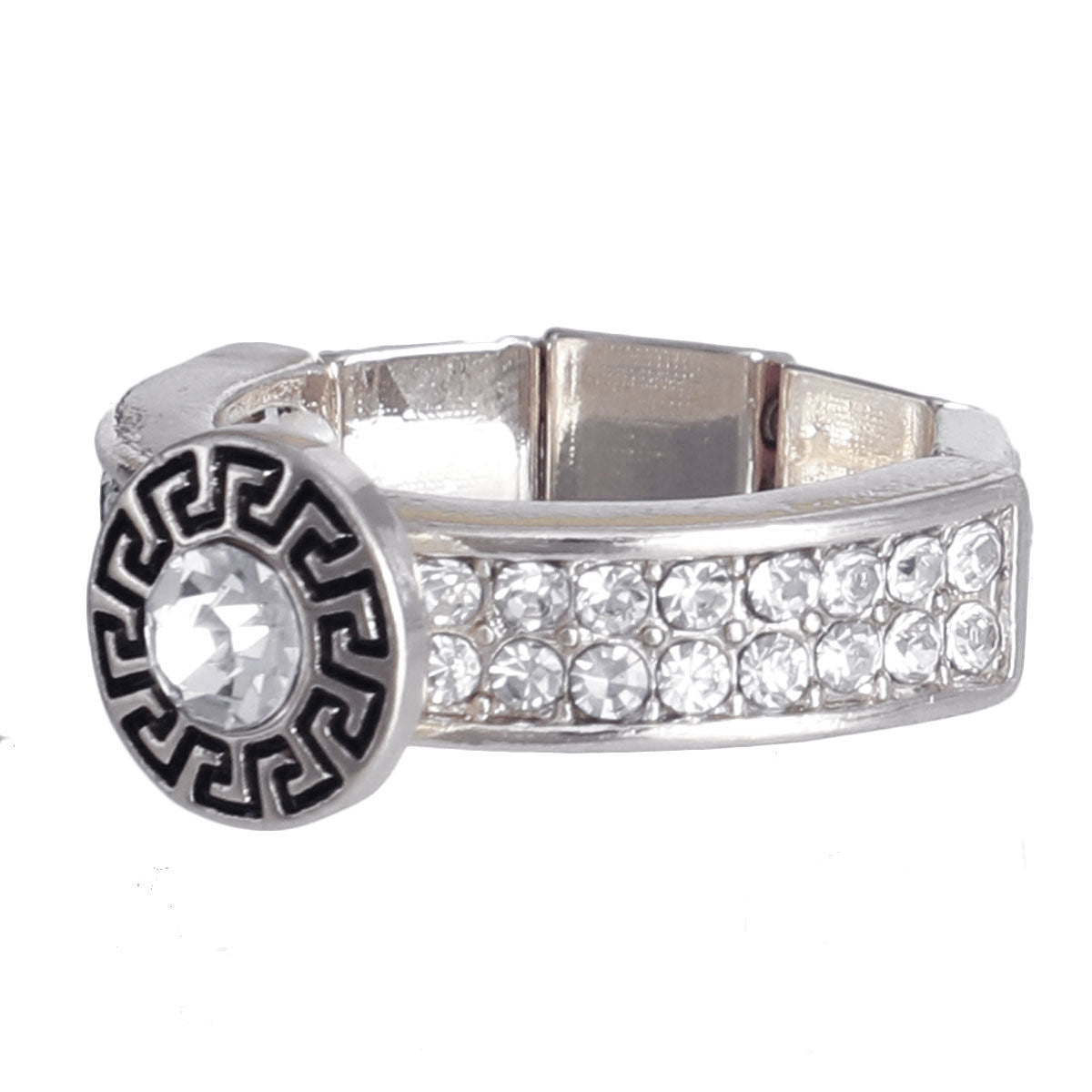 Designer Accent Silver Ring|Stretch to Fit - Premium Wholesale Jewelry from Pinktown - Just $10! Shop now at chiquestyles