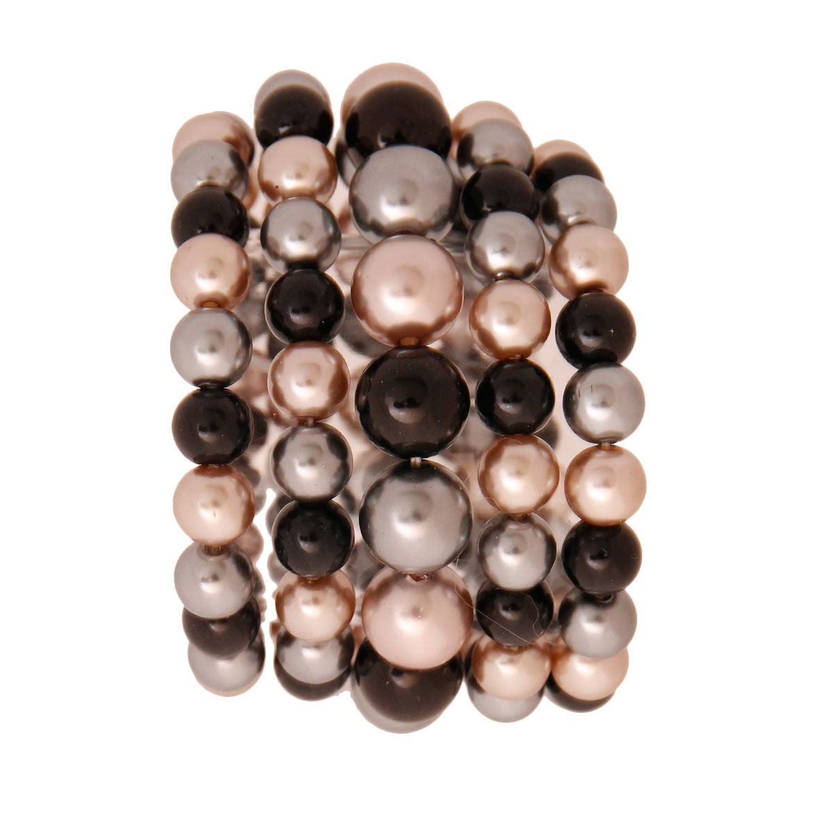 Dark Mix Pearl 5 Pc Bracelets|Stretch to Fit - Premium Wholesale Jewelry from Pinktown - Just $10! Shop now at chiquestyles