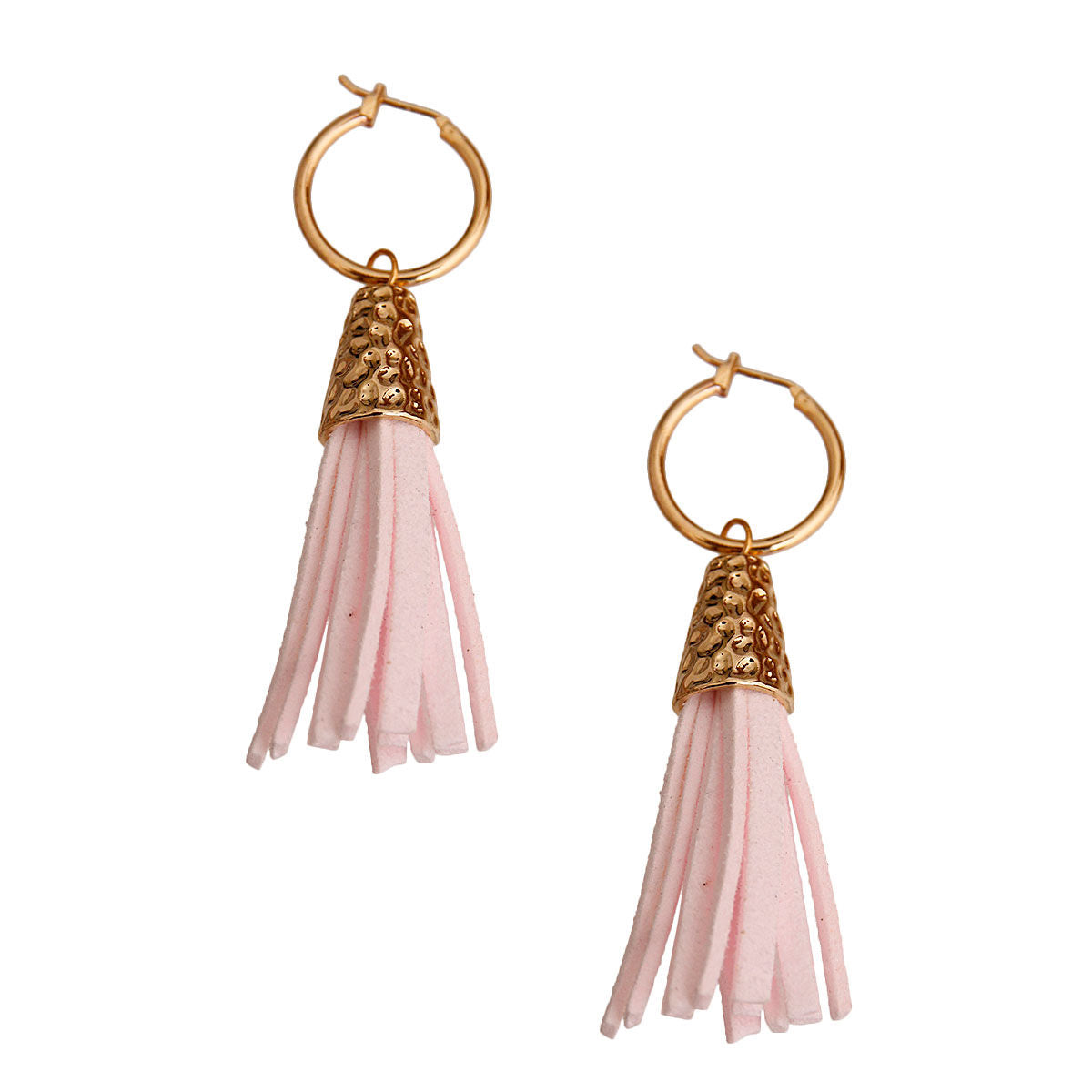 Pink Tassel Baby Hoop Earrings|3 inches - Premium Wholesale Jewelry from Pinktown - Just $7! Shop now at chiquestyles