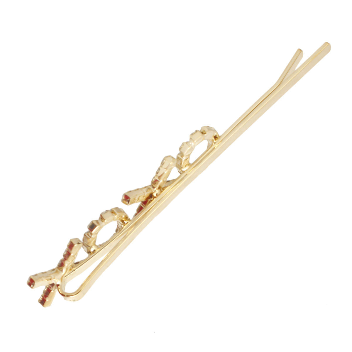 Gold XOXO Bobby Pin|2.5 inches - Premium Wholesale Fashion Accessories from Pinktown - Just $5! Shop now at chiquestyles