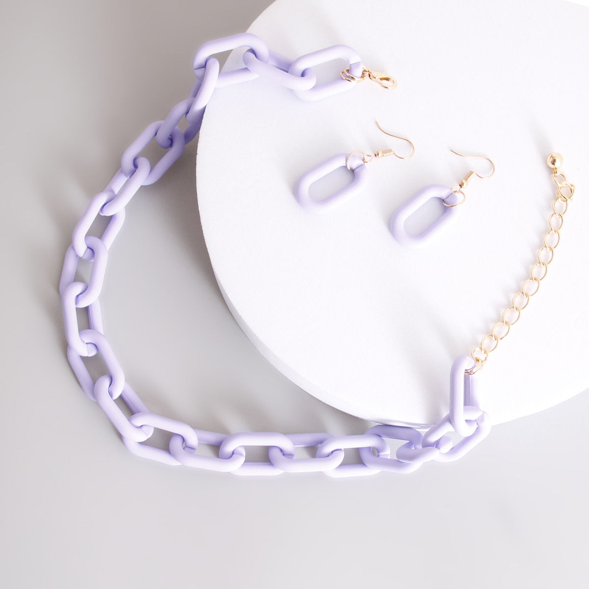 Lavender Rubber Coated Chain Necklace|16 + 3 inches - Premium Wholesale Jewelry from Pinktown - Just $12! Shop now at chiquestyles