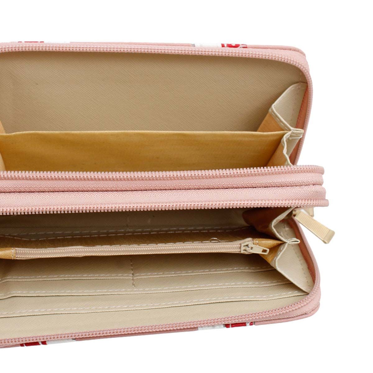 Pink Striped Double Zipper Wallet|7.5 x 4 x 1.5 inches - Premium Wholesale Fashion Accessories from Pinktown - Just $15! Shop now at chiquestyles