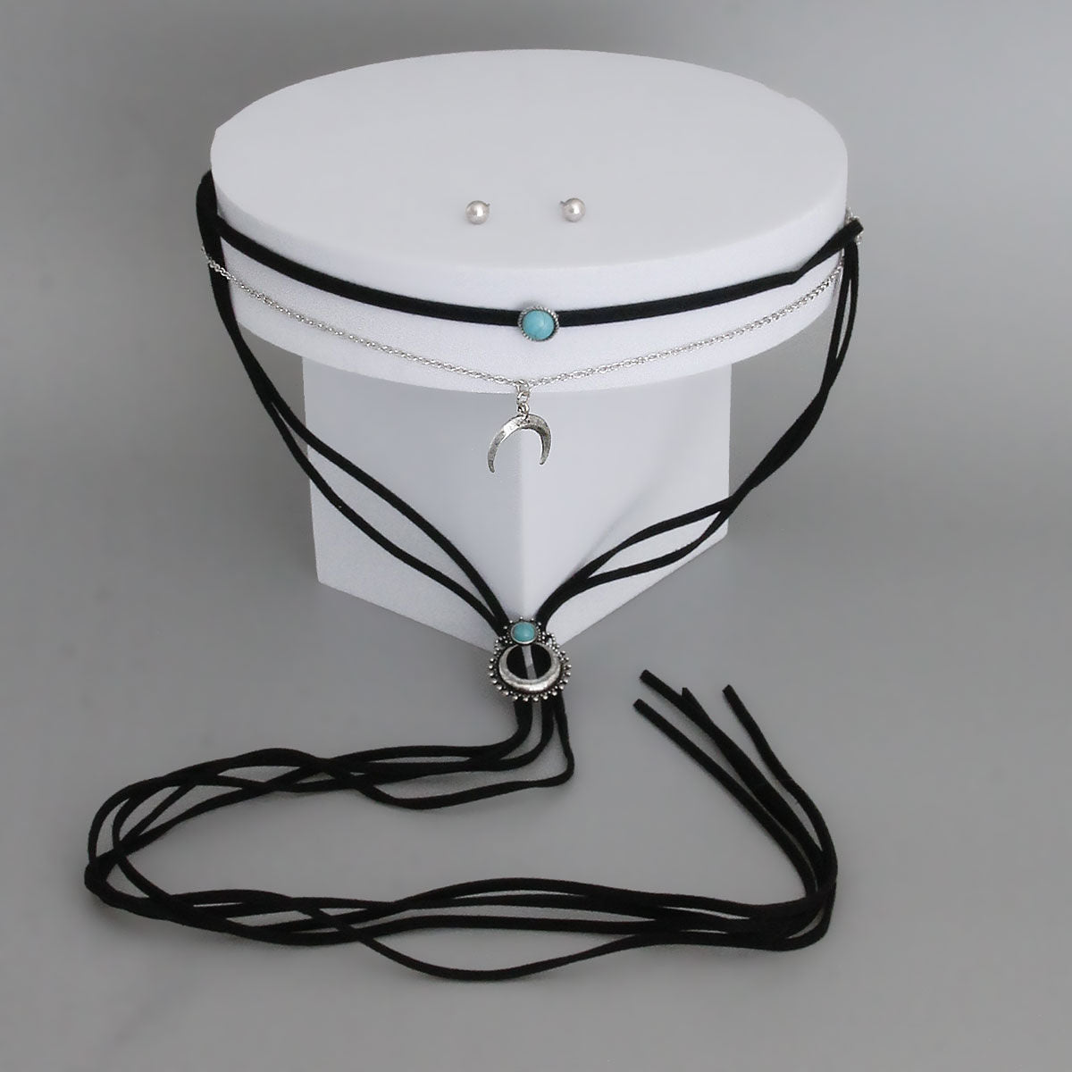 Suede Long Choker|15 inches - Premium Wholesale Jewelry from Pinktown - Just $5! Shop now at chiquestyles