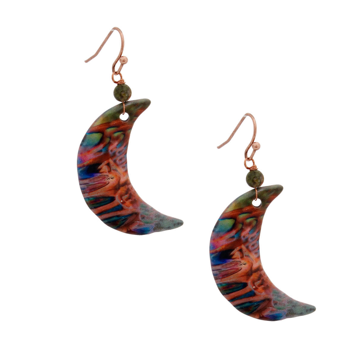 Rose Gold Painted Moon Earrings|1.75 inches - Premium Wholesale Jewelry from Pinktown - Just $9! Shop now at chiquestyles