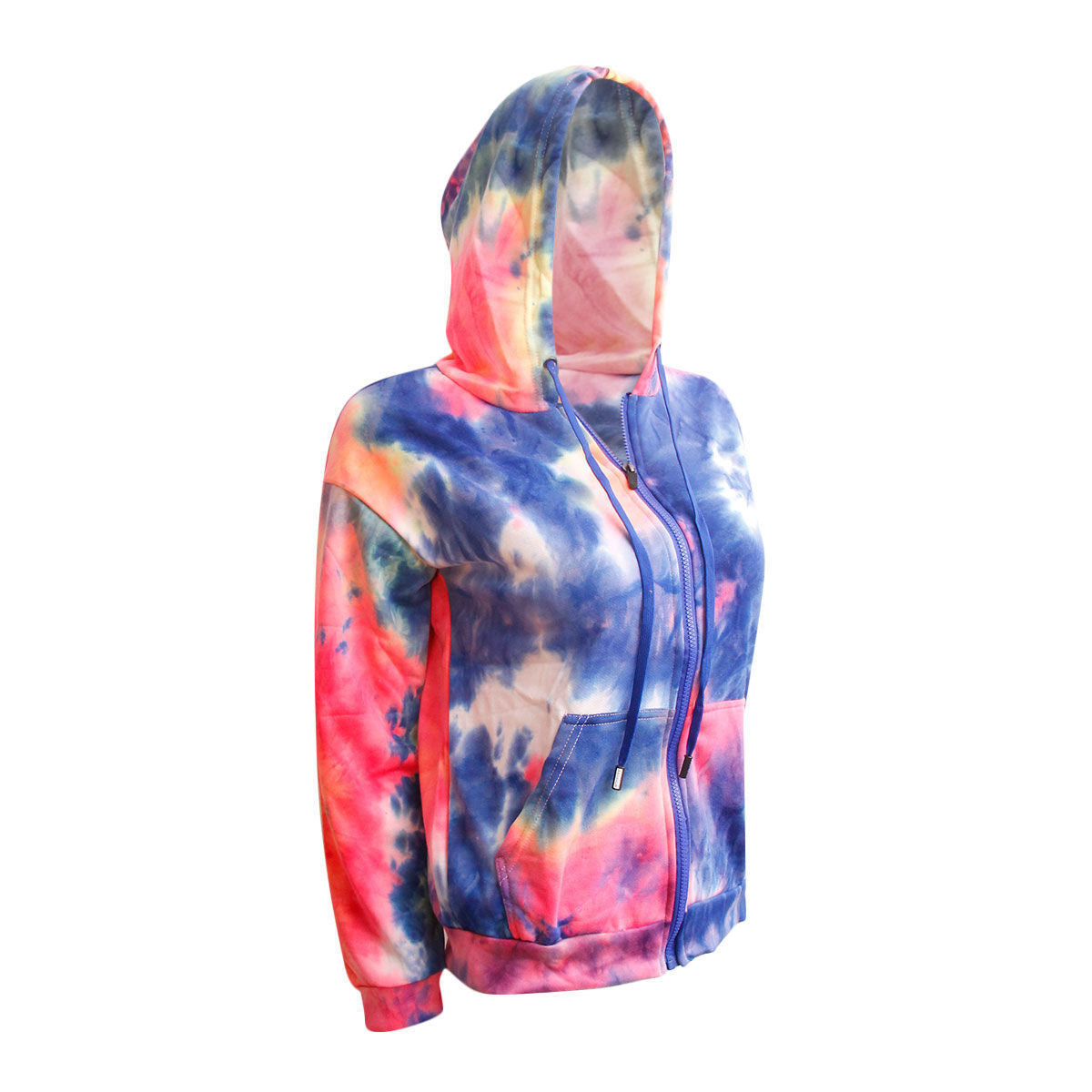 Small Pink Tie Dye Zip Hoodie|S/M - Premium Wholesale Fashion Accessories from Pinktown - Just $23! Shop now at chiquestyles