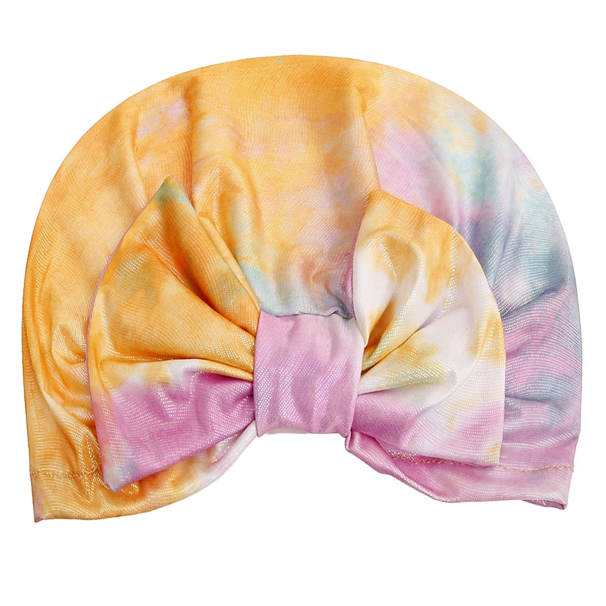 Yellow Tie Dye Bow Turban|Stretch to Fit - Premium Wholesale Fashion Accessories from Pinktown - Just $13! Shop now at chiquestyles