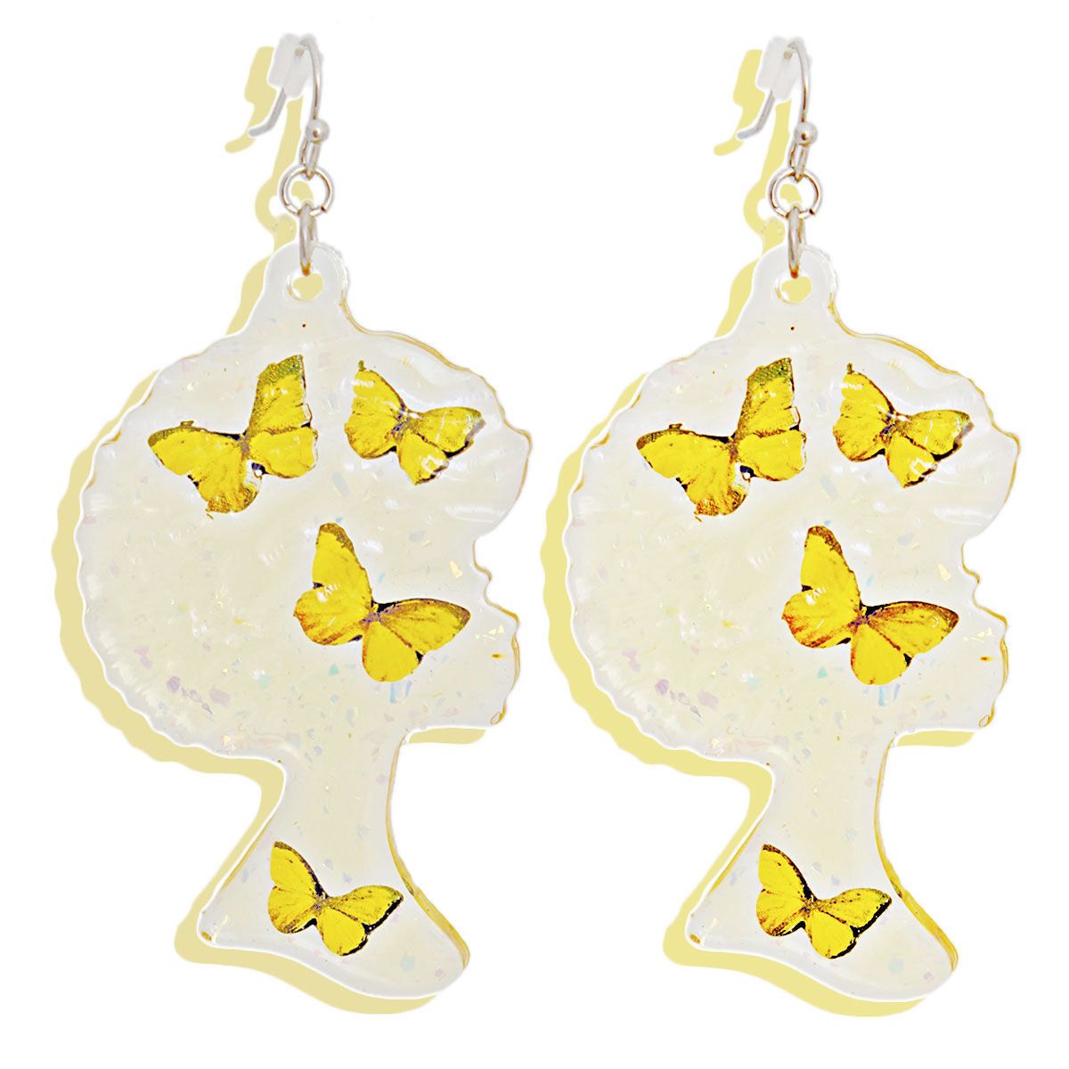 Dangle Yellow Med Afro Butterfly Earrings Women - Premium Wholesale Jewelry from Pinktown - Just $12! Shop now at chiquestyles