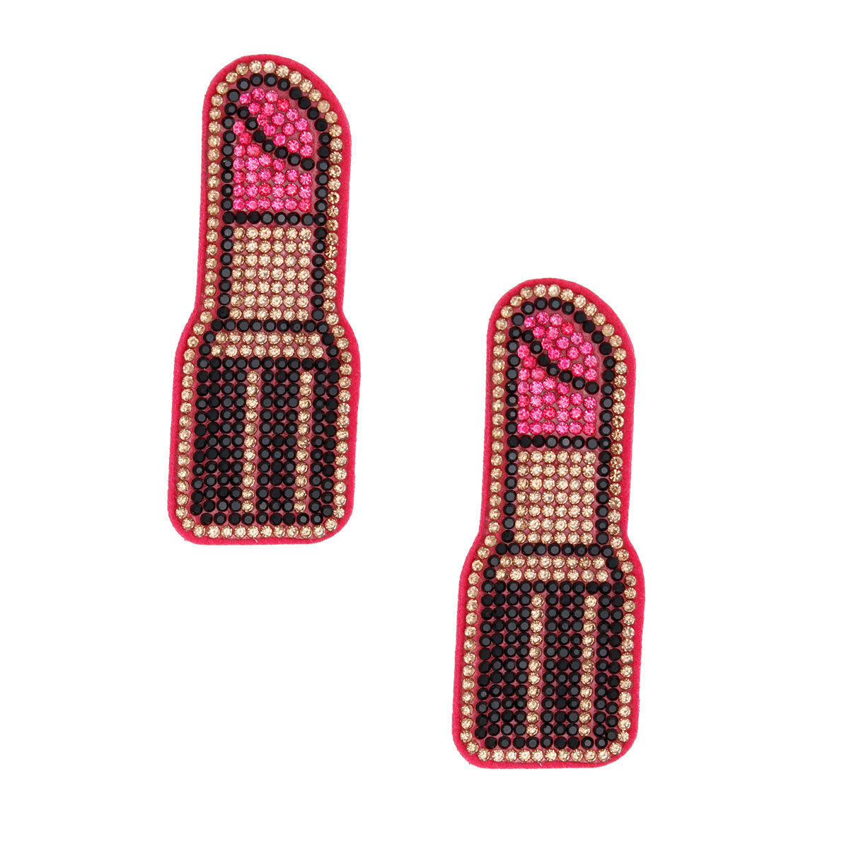 Fuchsia Lipstick Earrings|3 inches - Premium Wholesale Jewelry from Pinktown - Just $11! Shop now at chiquestyles