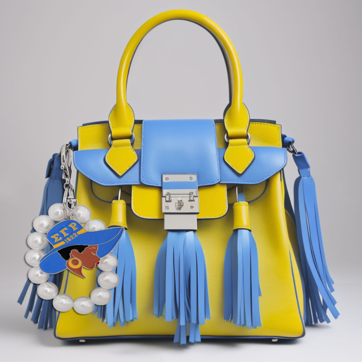 Blue Gold Hat Pearl Keychain|7.25 x 2.75 inches - Premium Wholesale Fashion Accessories from Pinktown - Just $18! Shop now at chiquestyles