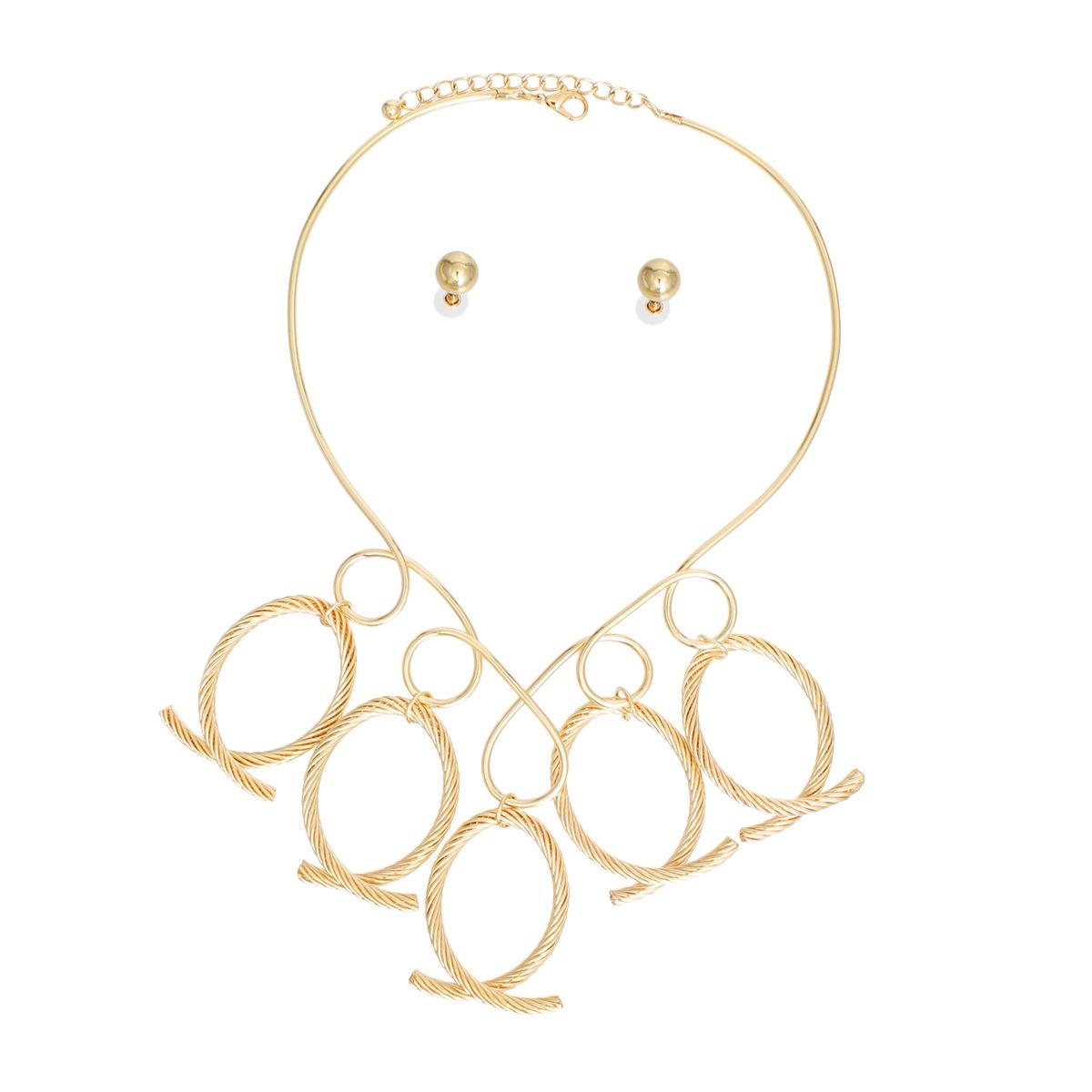 Necklace Gold Looped Cable Collar for Women - Premium Wholesale Jewelry from Pinktown - Just $20! Shop now at chiquestyles