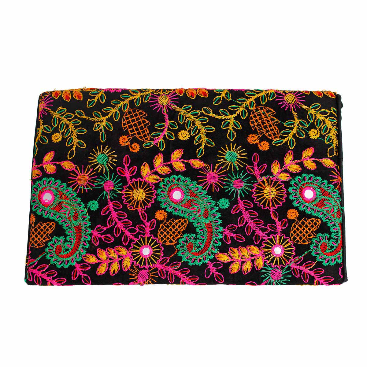 Black Embroidered Envelope Clutch|11.75 x 7.75 inches - Premium Wholesale Fashion Accessories from Pinktown - Just $14! Shop now at chiquestyles