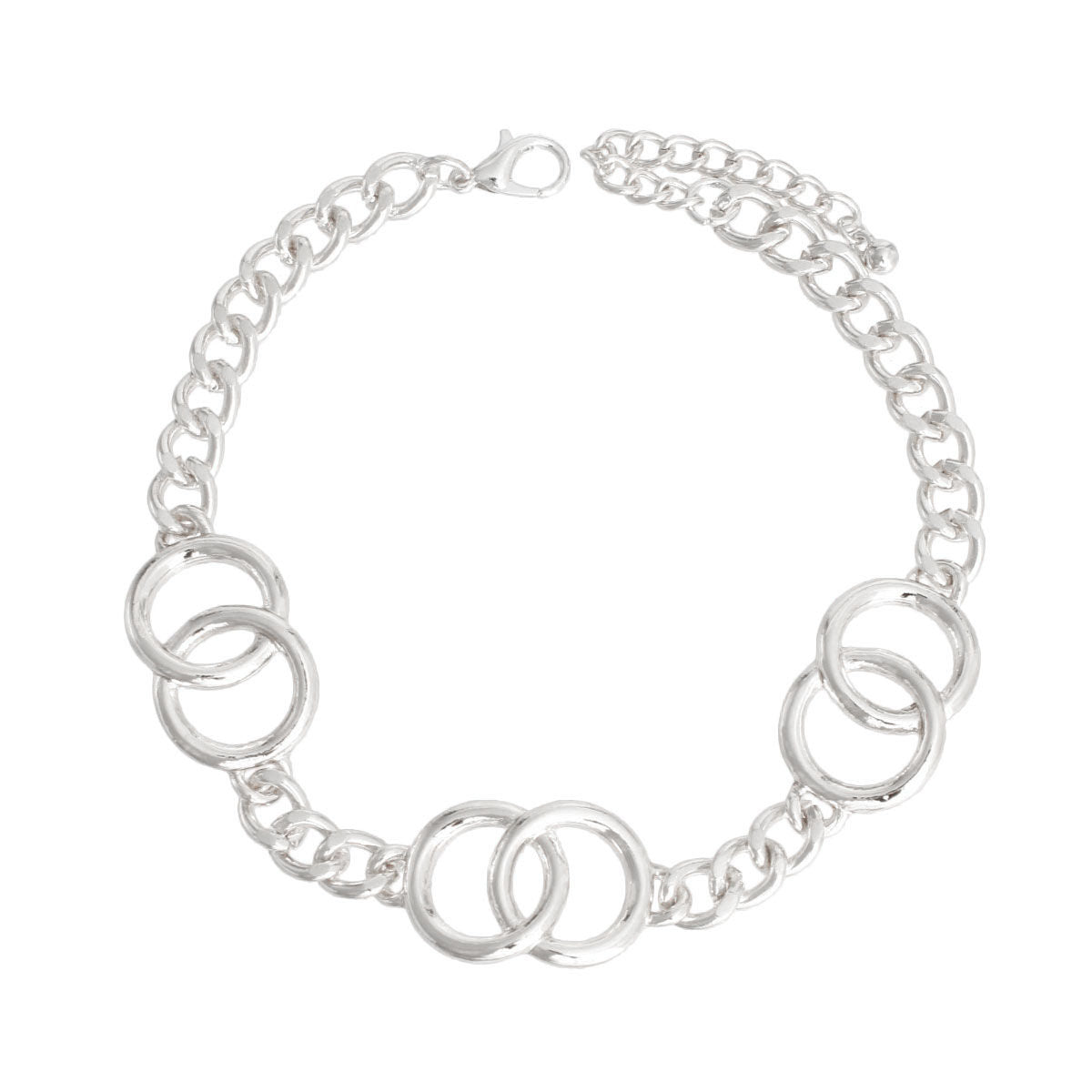 Silver Linked Ring Anklet|10 inches - Premium Wholesale Jewelry from Pinktown - Just $10! Shop now at chiquestyles