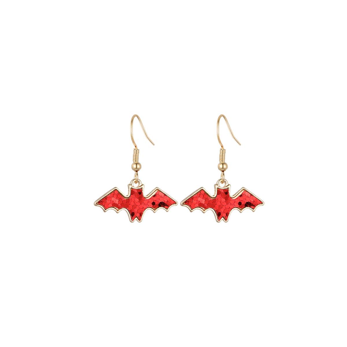 Red Glitter Bat Earrings|1 inch - Premium Wholesale Jewelry from Pinktown - Just $6! Shop now at chiquestyles
