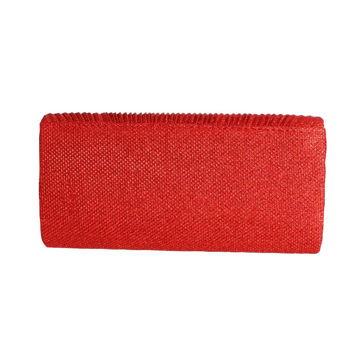 Clutch Red Ruched Evening Bag for Women|4 x 8 x 2.2 inches - Premium Wholesale Fashion Accessories from Pinktown - Just $33! Shop now at chiquestyles