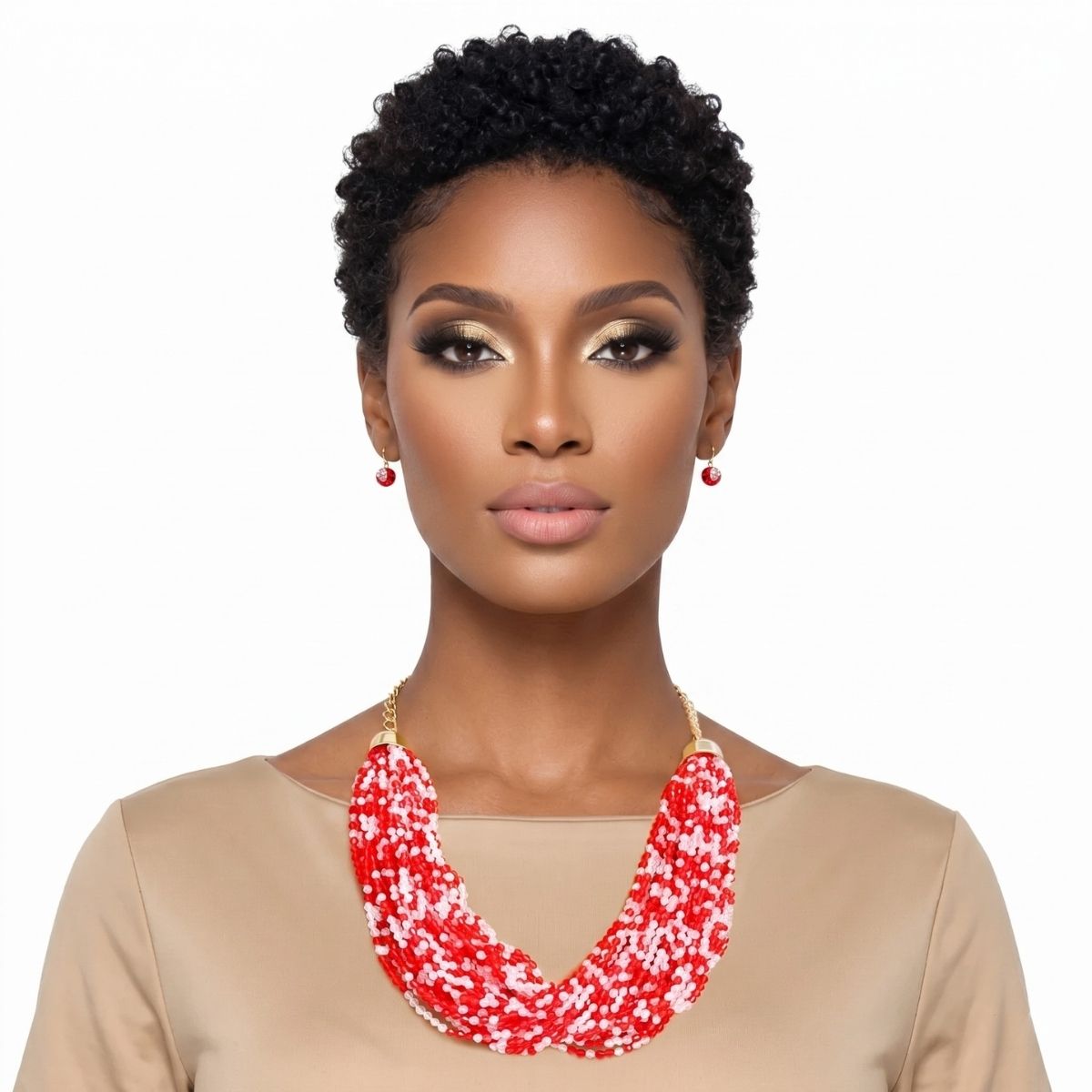 DST 34 Strand Red and Bead Set