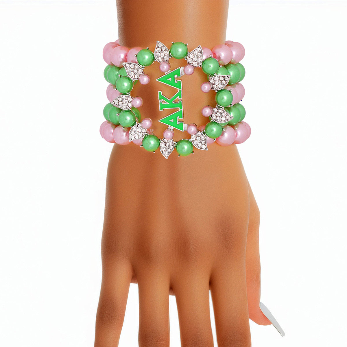 Bracelet Pink Green Pearl AKA 5 Strand for Women - Premium Wholesale Jewelry from Pinktown - Just $17! Shop now at chiquestyles