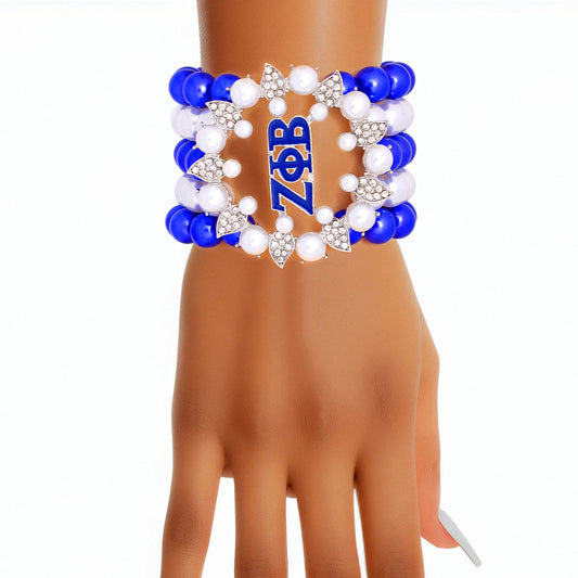 Bracelet Blue White Pearl ZPB 5 Strand for Women - Premium Wholesale Jewelry from Pinktown - Just $17! Shop now at chiquestyles
