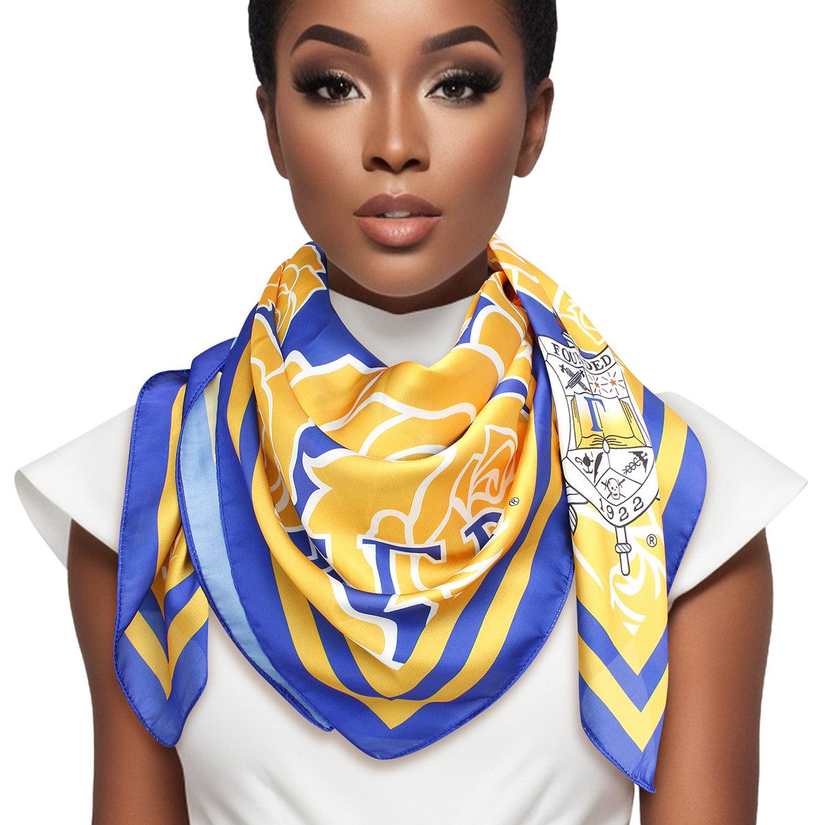 SGRHO Sorority Flower Square Scarf for Women