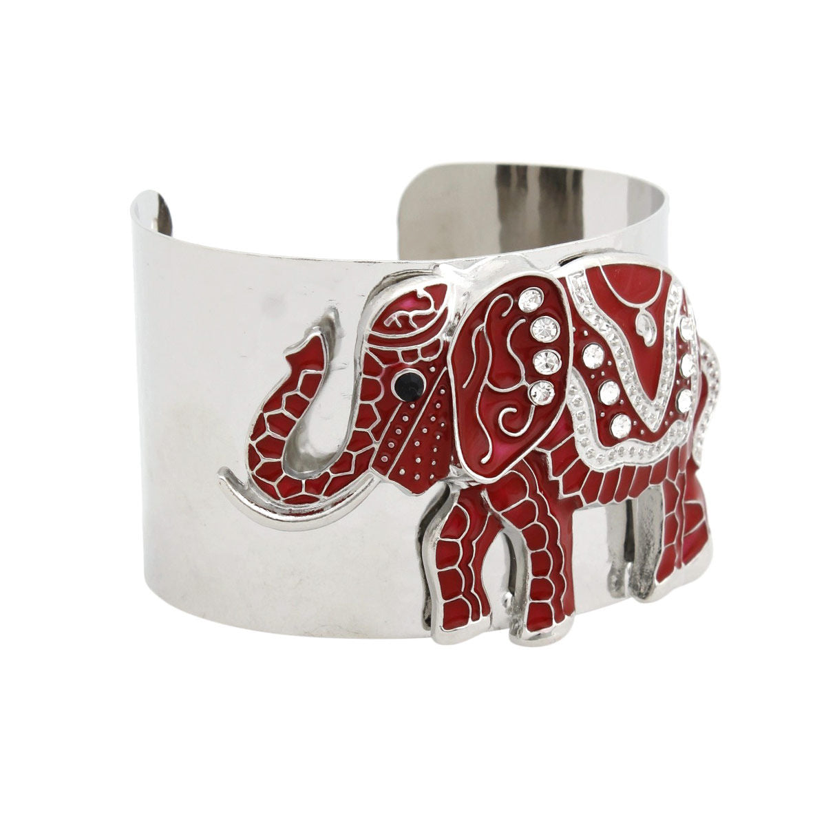 Bracelet DST Red Elephant Tribal Cuff for Women - Premium Wholesale Jewelry from Pinktown - Just $14! Shop now at chiquestyles